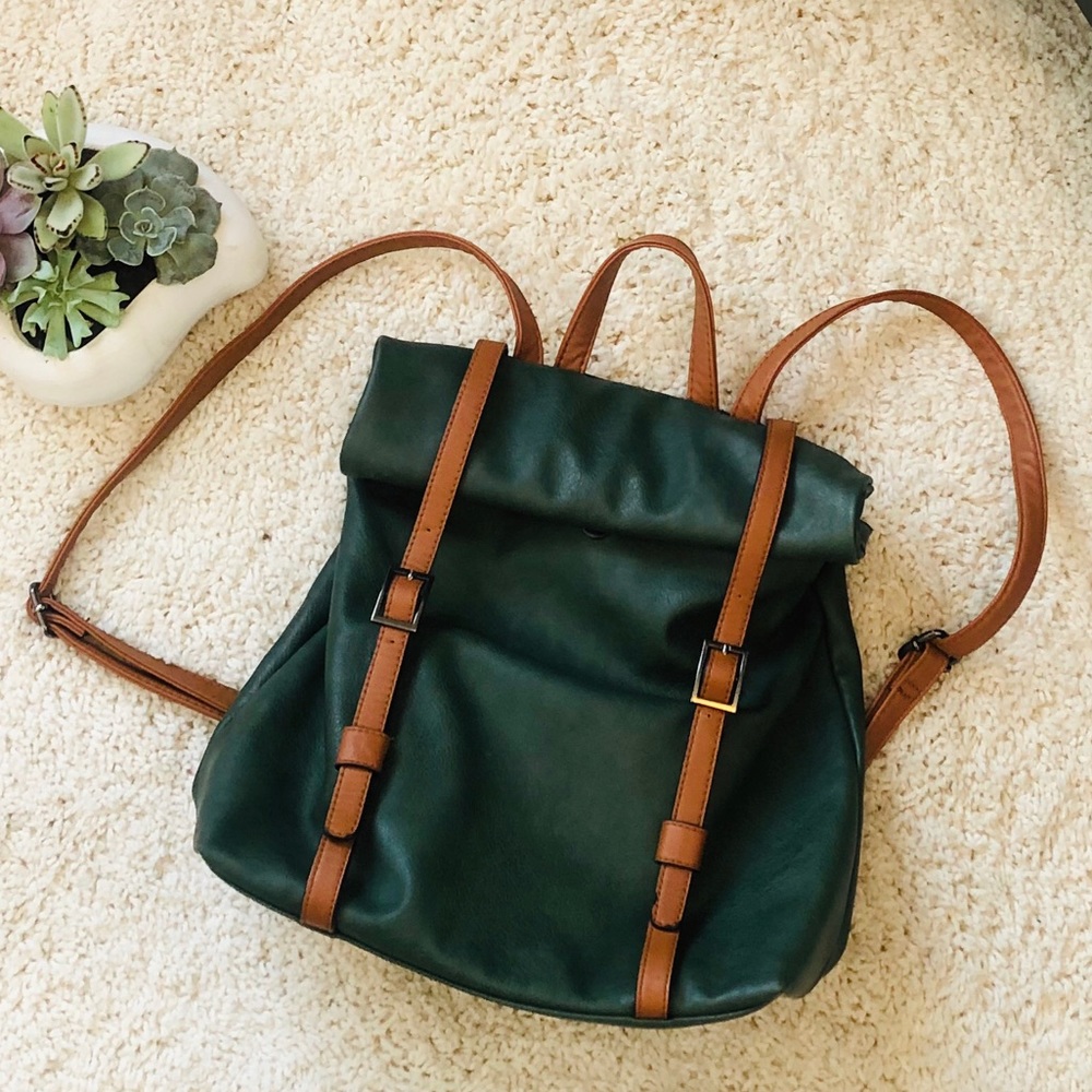 Faux Leather Backpack